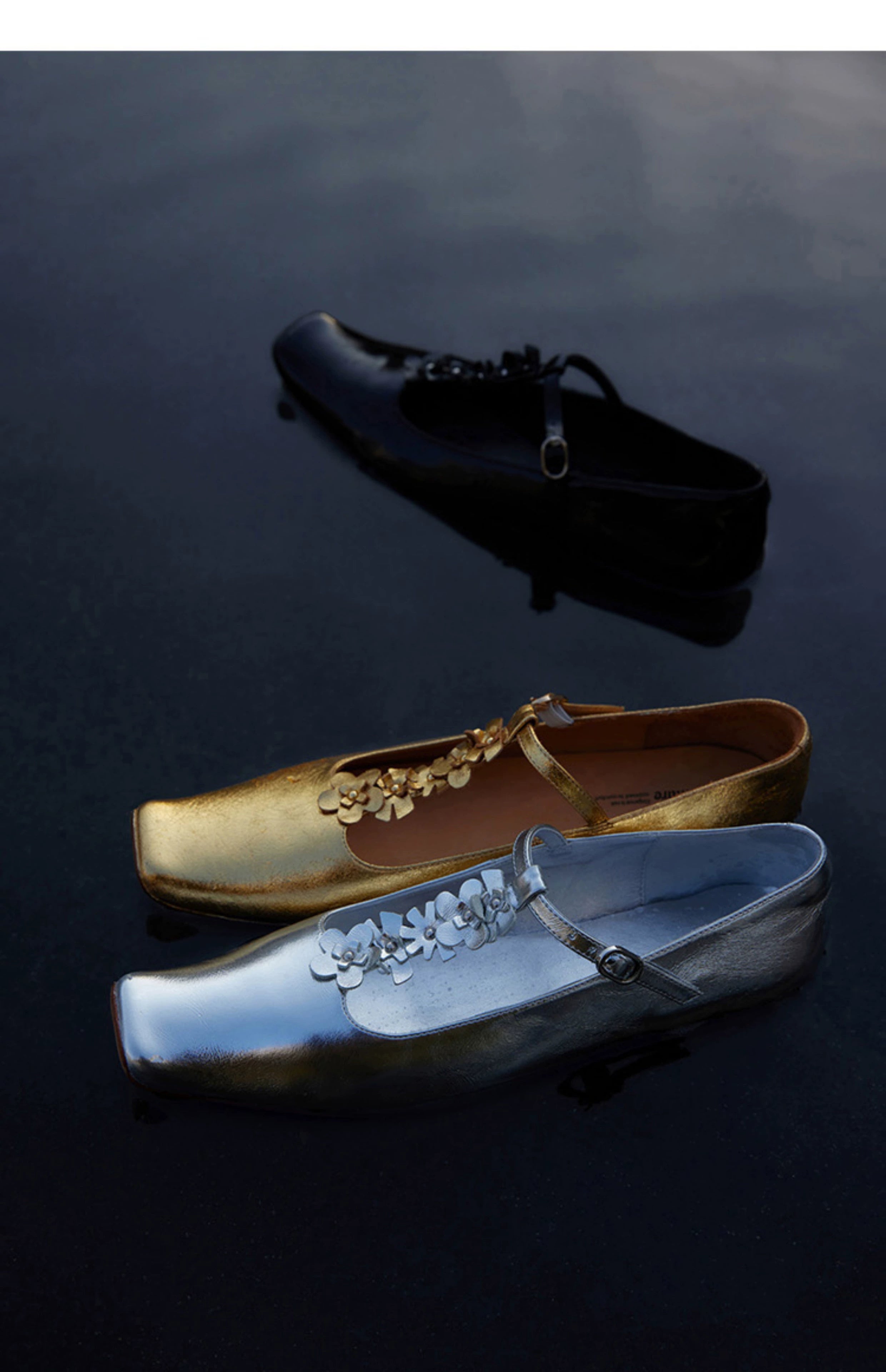 Floral Square Toe Mary Janes