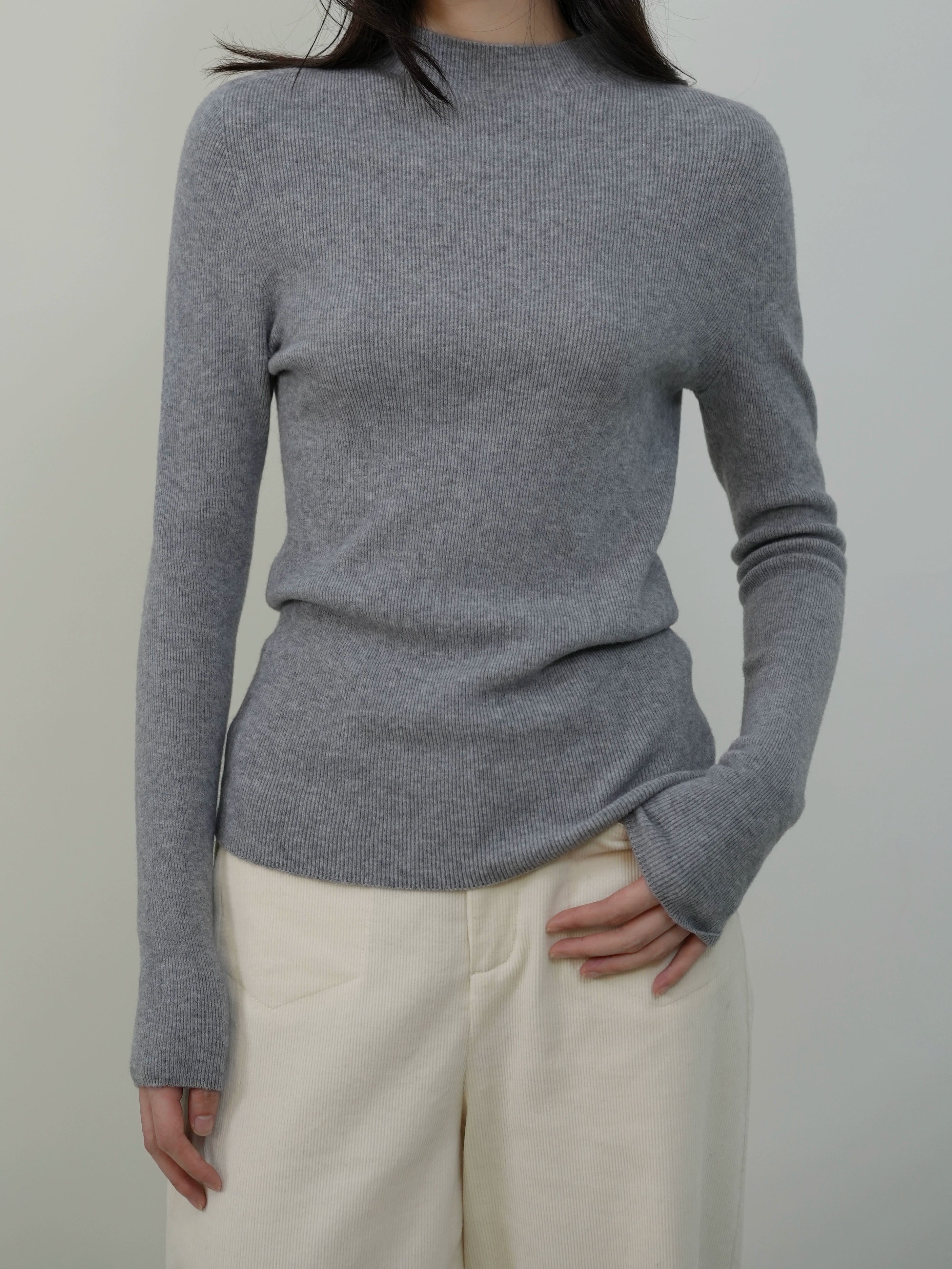 Mock Neck Knit Sweater
