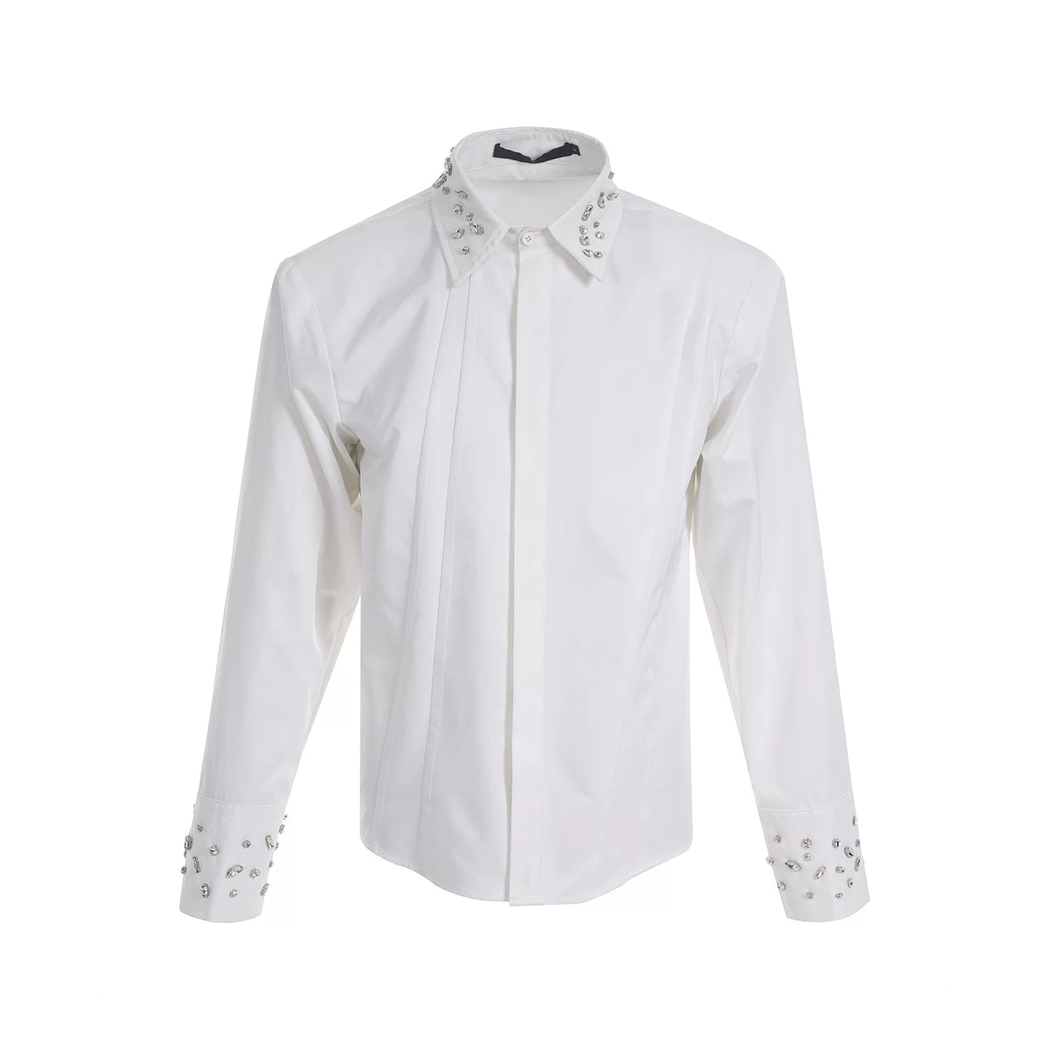 Silver Torrent Studded Collar Dress Shirt