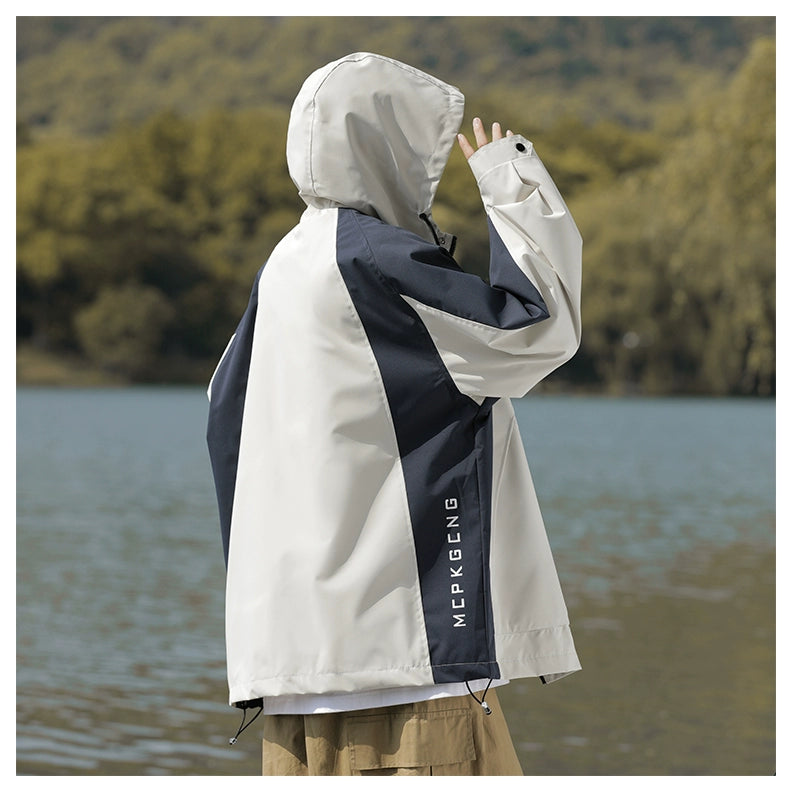 Colorblock Windproof Outdoor Jacket
