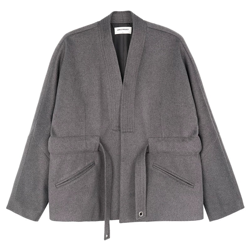 Open-Front Tie Hem Jacket