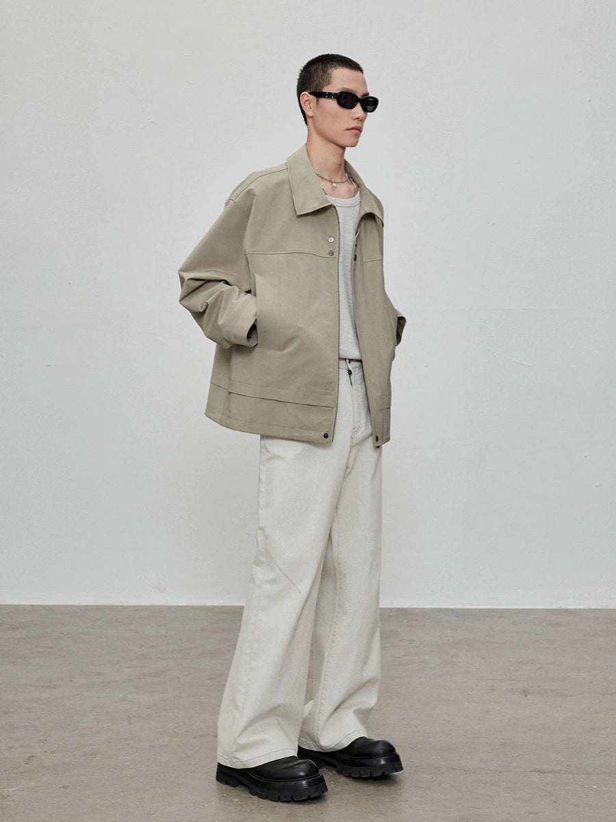 Vertical Split Square Neck Oversized Jacket