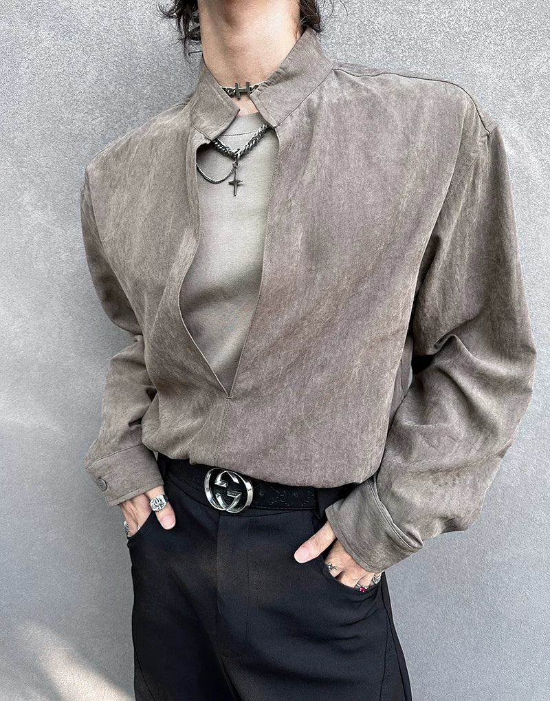 Ash Eclipse Cutout Layered Shirt