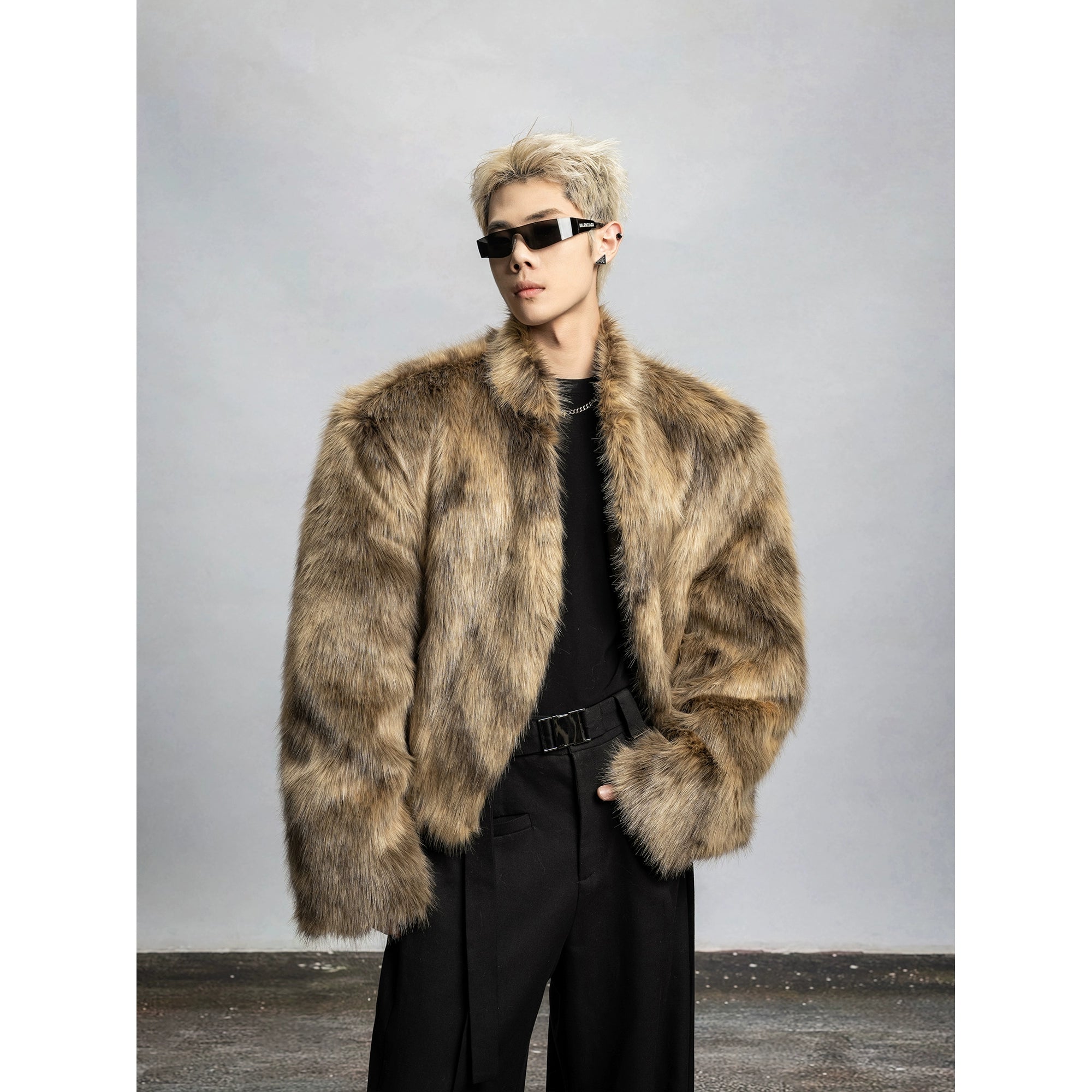 Cropped Faux Fur Jacket