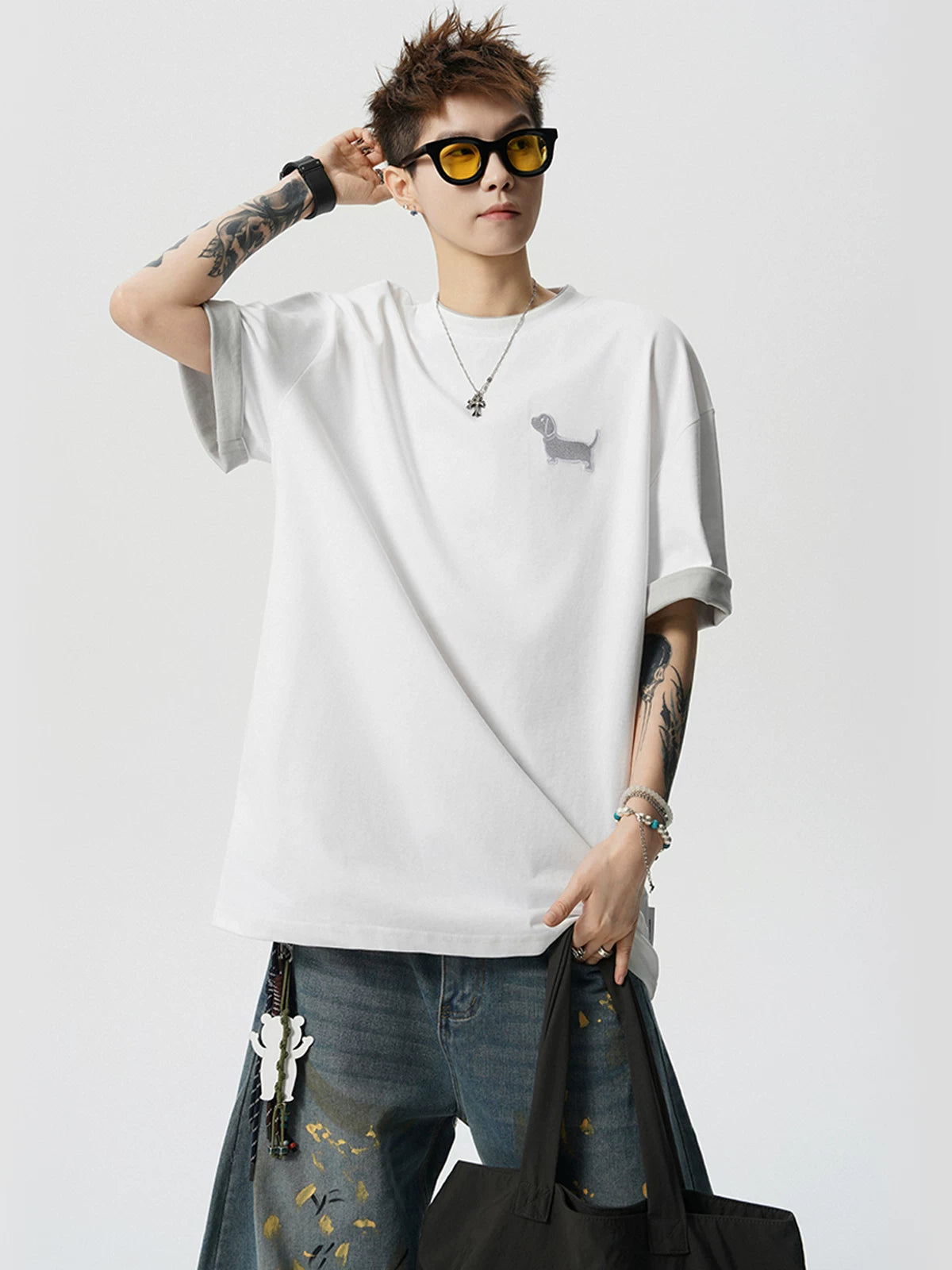 Pup Outline Back Graphic Tee