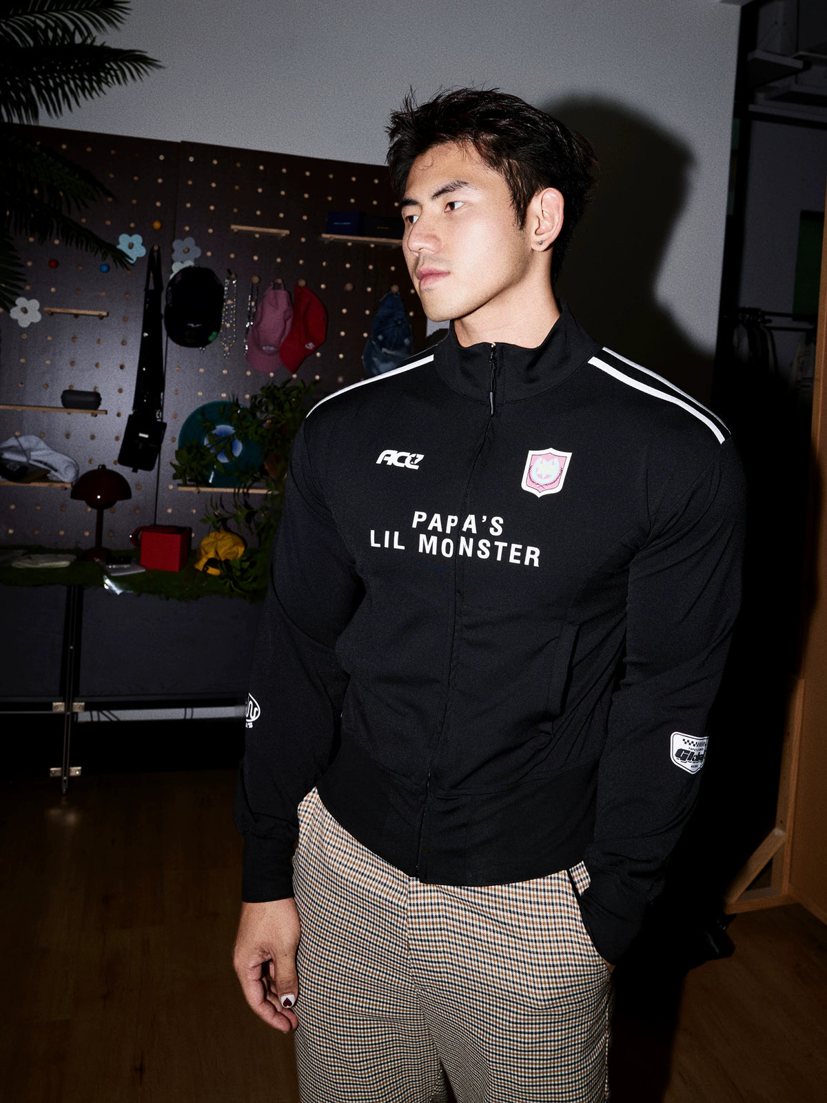 Athletic Stripe Zip-Up Track Jacket