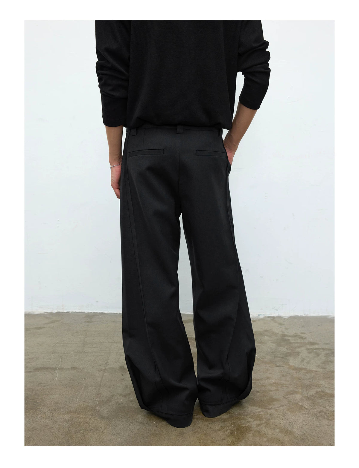 Dorian Pleated Wide-Leg Tailored Trousers