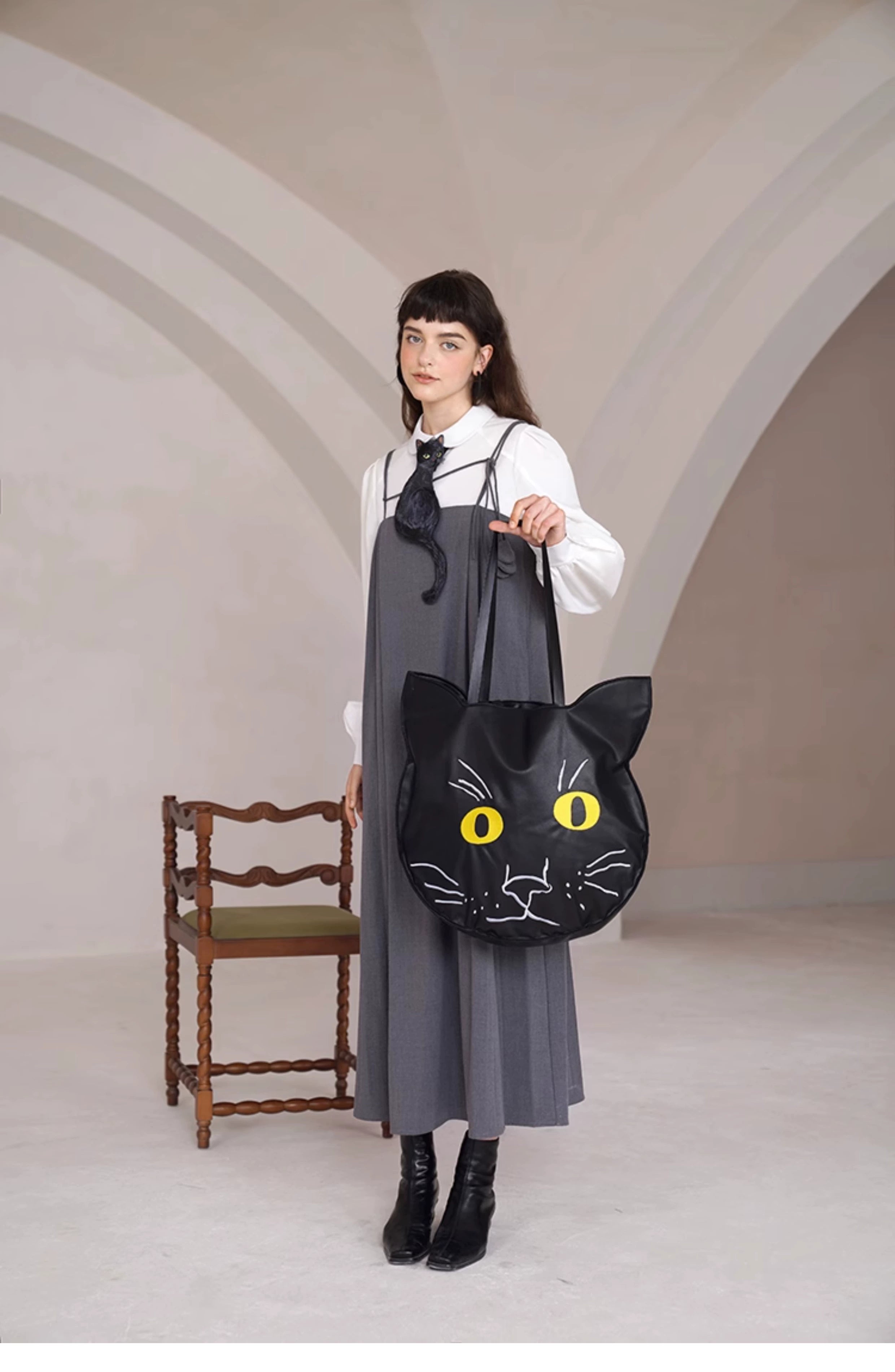 Black Cat Shaped Novelty Tie