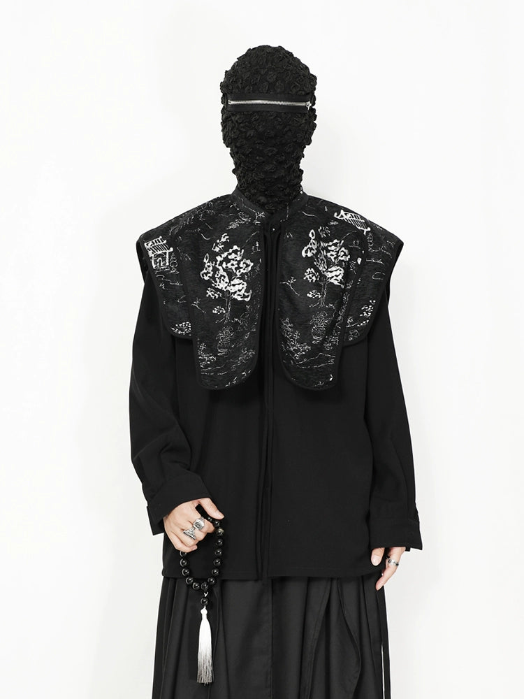 Embroidered Cape Shirt