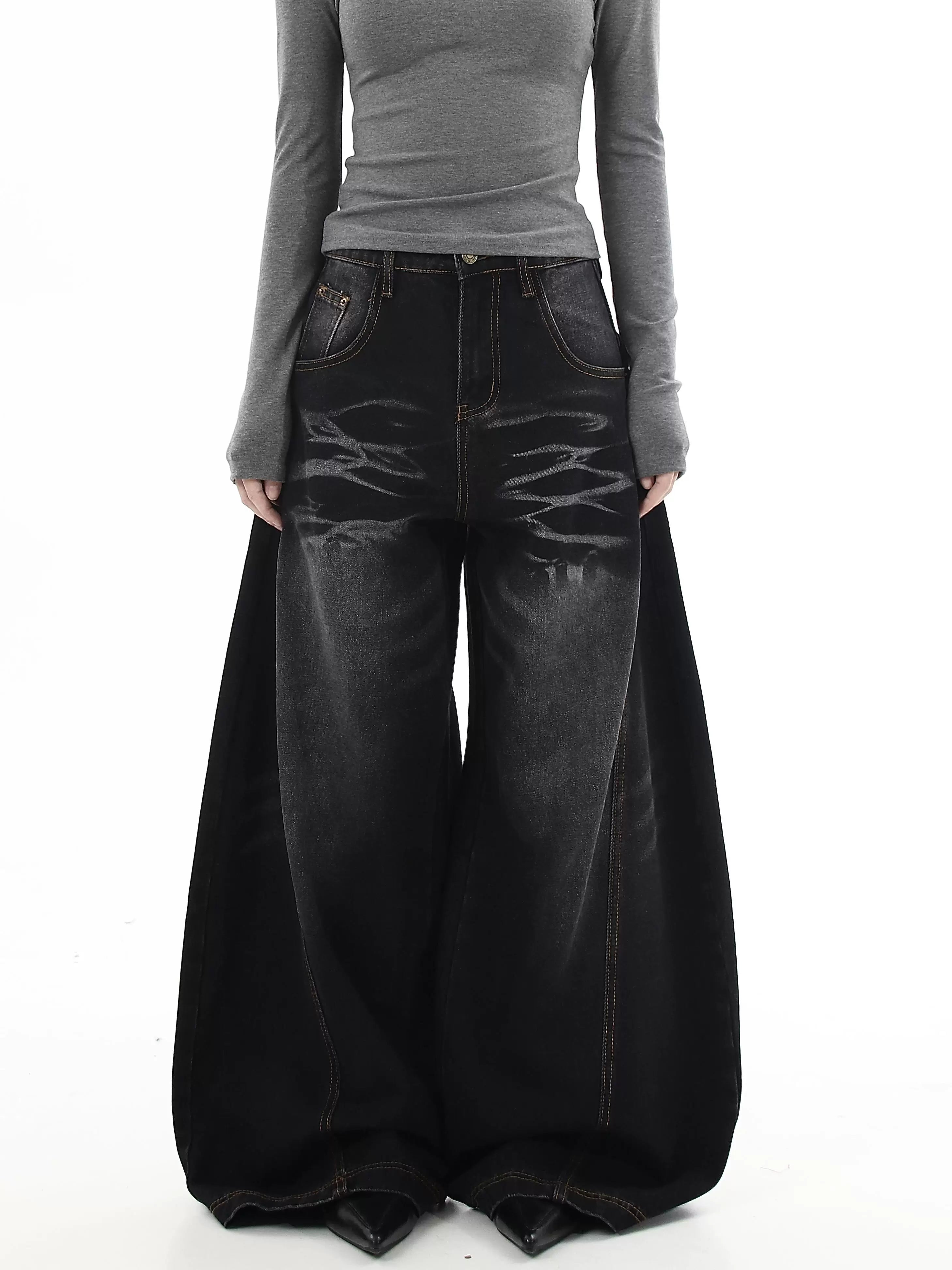 Obsidian Static Flare Wide Jeans