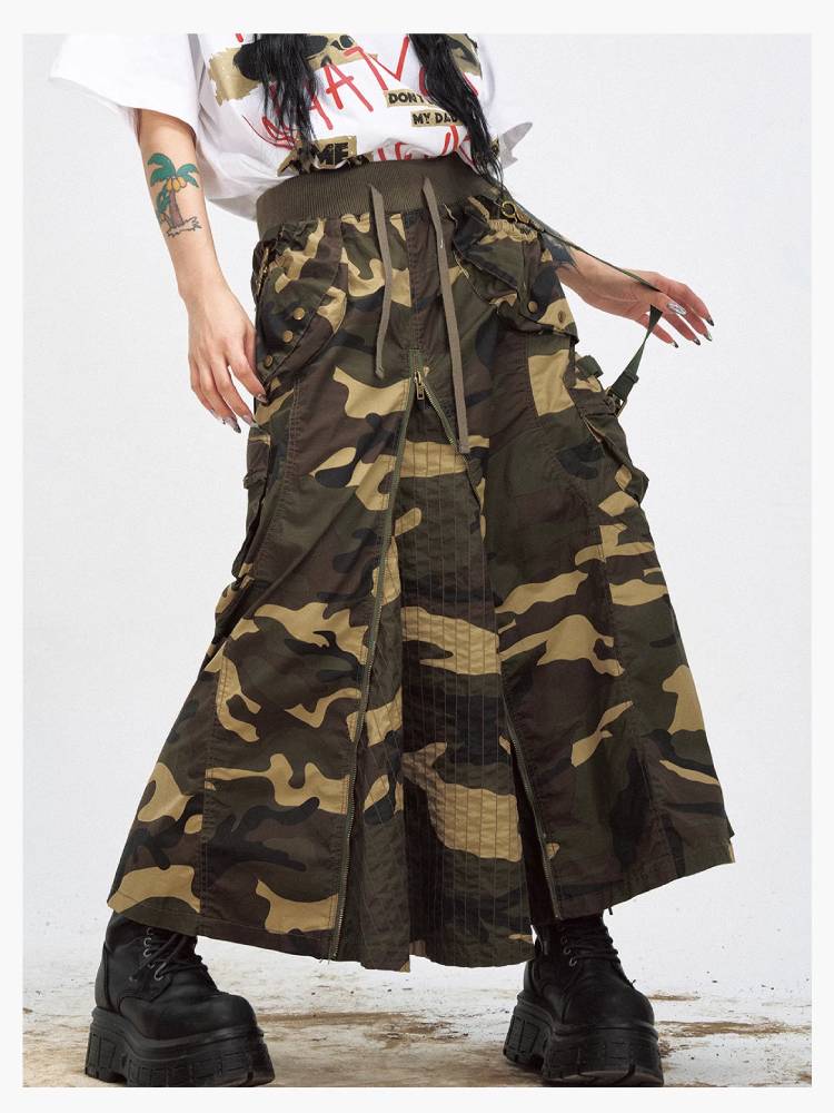 Camuflaje de falda de carga de patas ancho