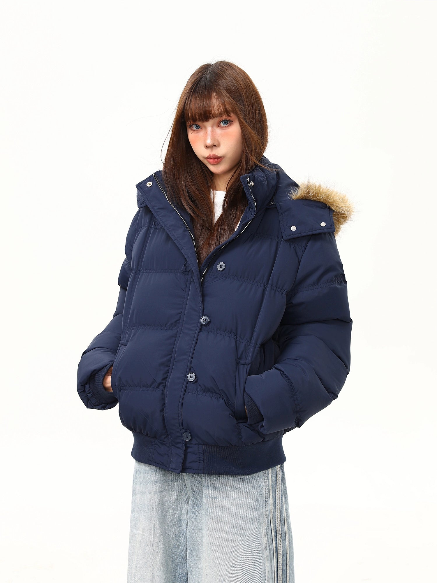 Harbor Faux-Fur Hood Puffer Jacket