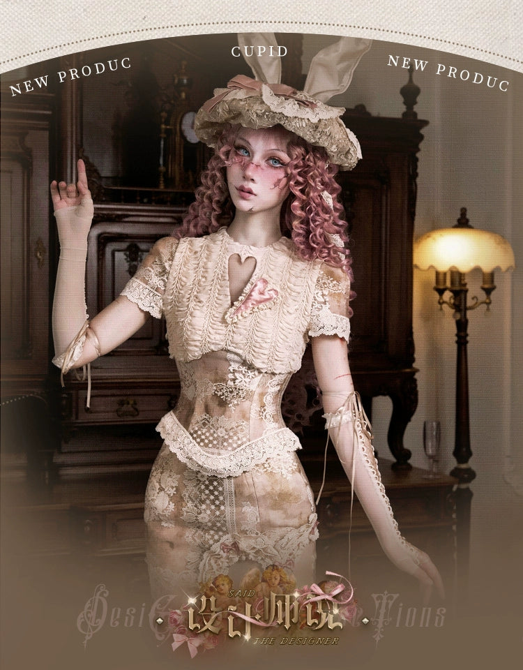 Vintage Lace Patchwork Corset Top