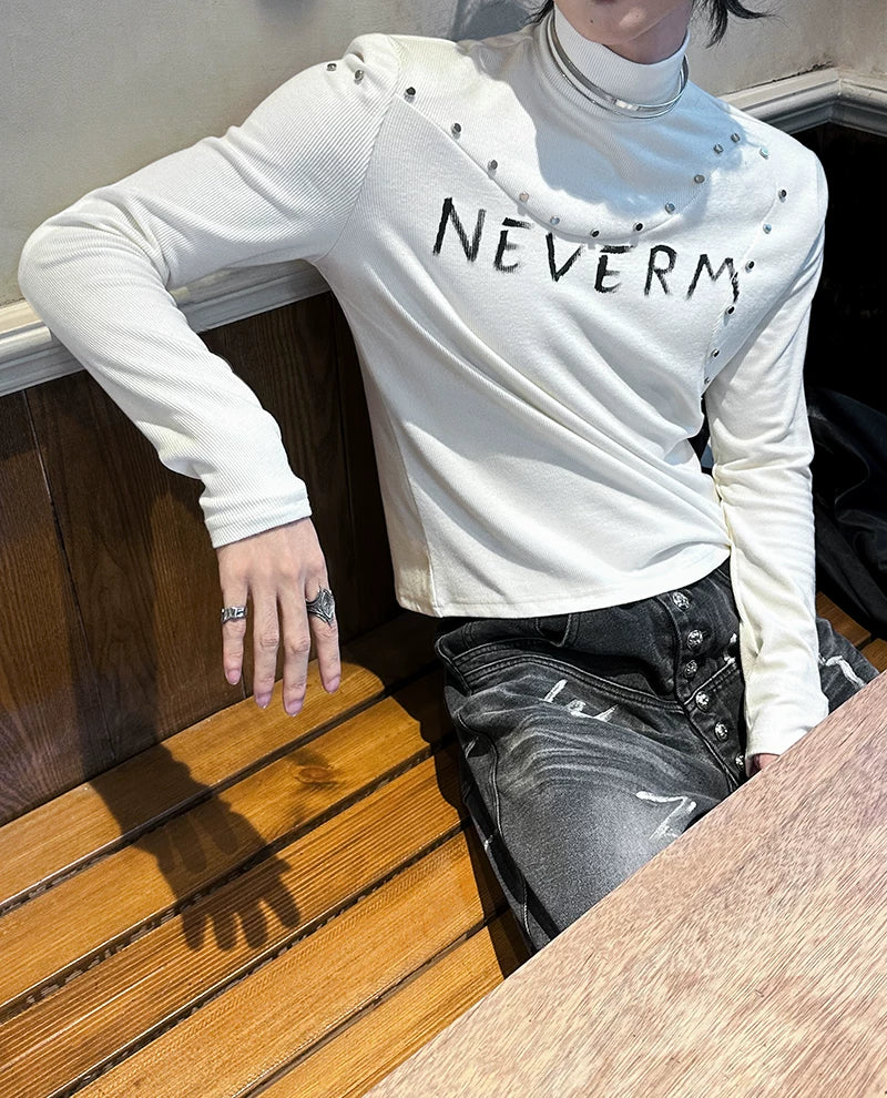 Neverm Studded Gothic Knit Turtleneck