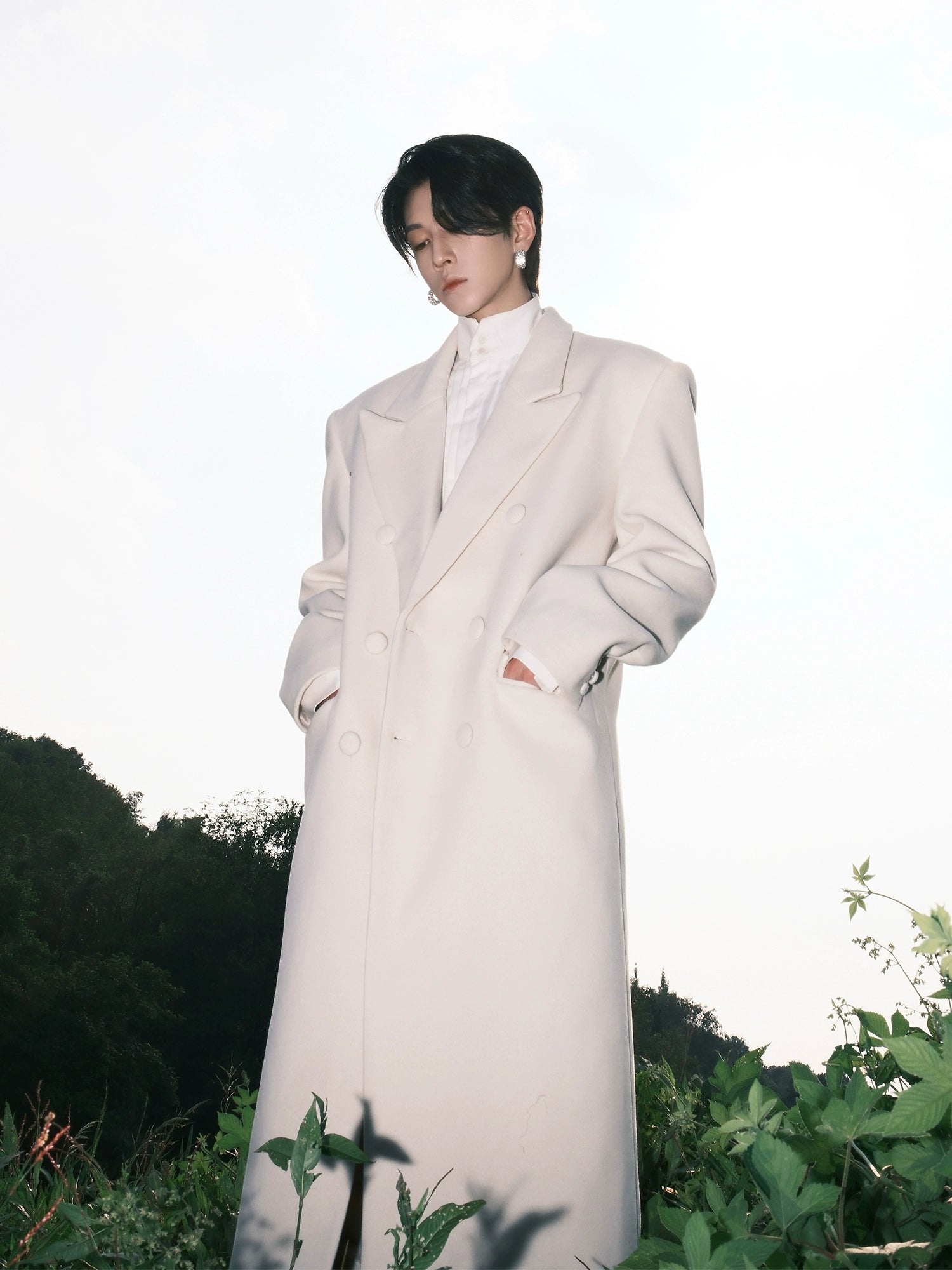 Ivory Eclipse Wool Overcoat