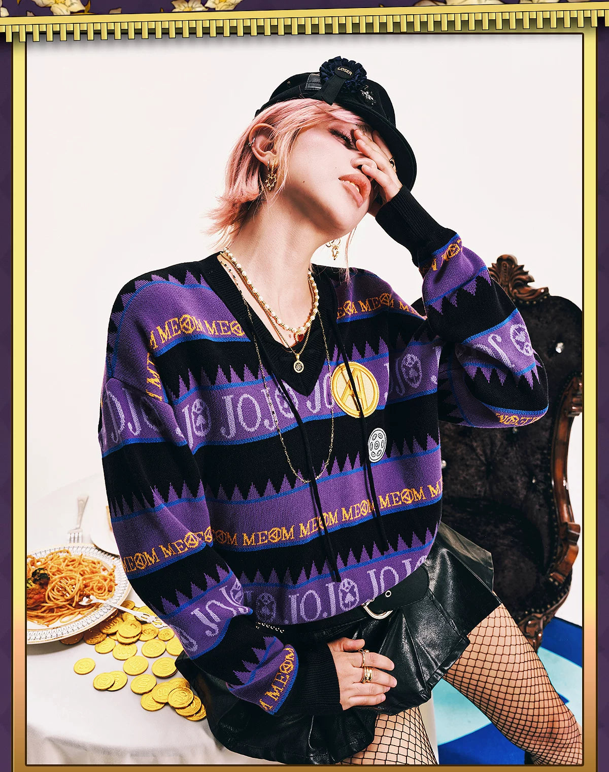 Violet Cipher Knit Sweater