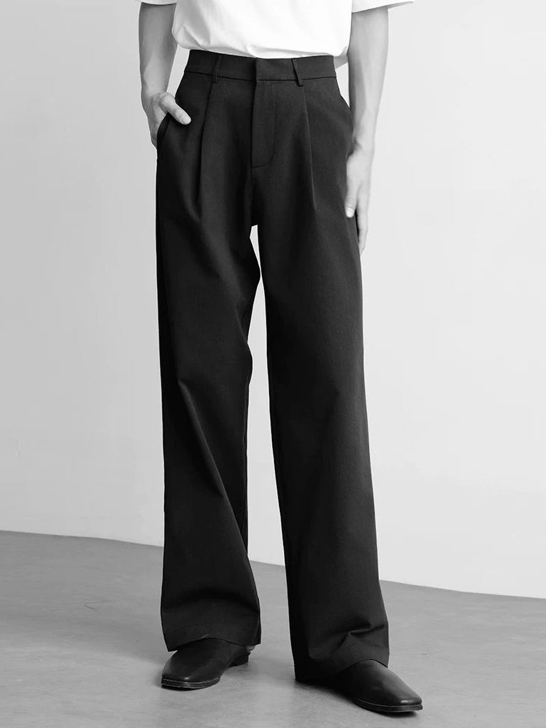 Ivory Axis Minimal Wide Trousers