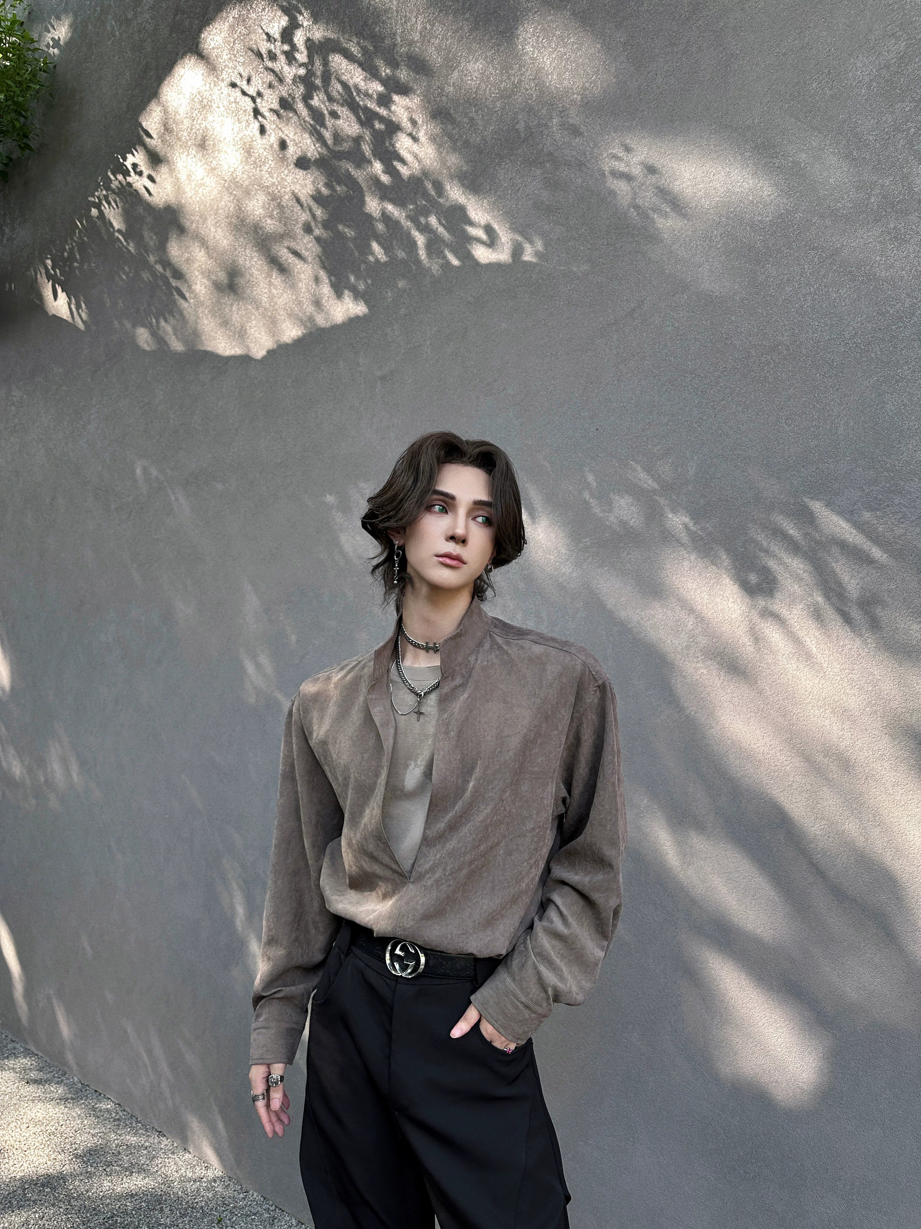 Ash Eclipse Cutout Layered Shirt