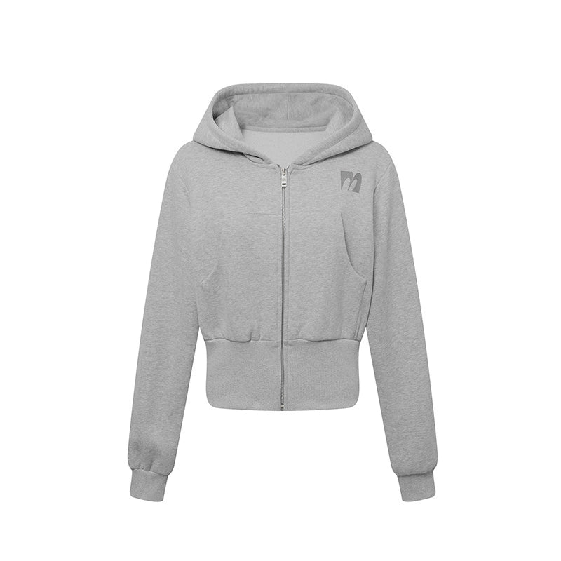 Sudadera con capucha con cremallera de dos tonos