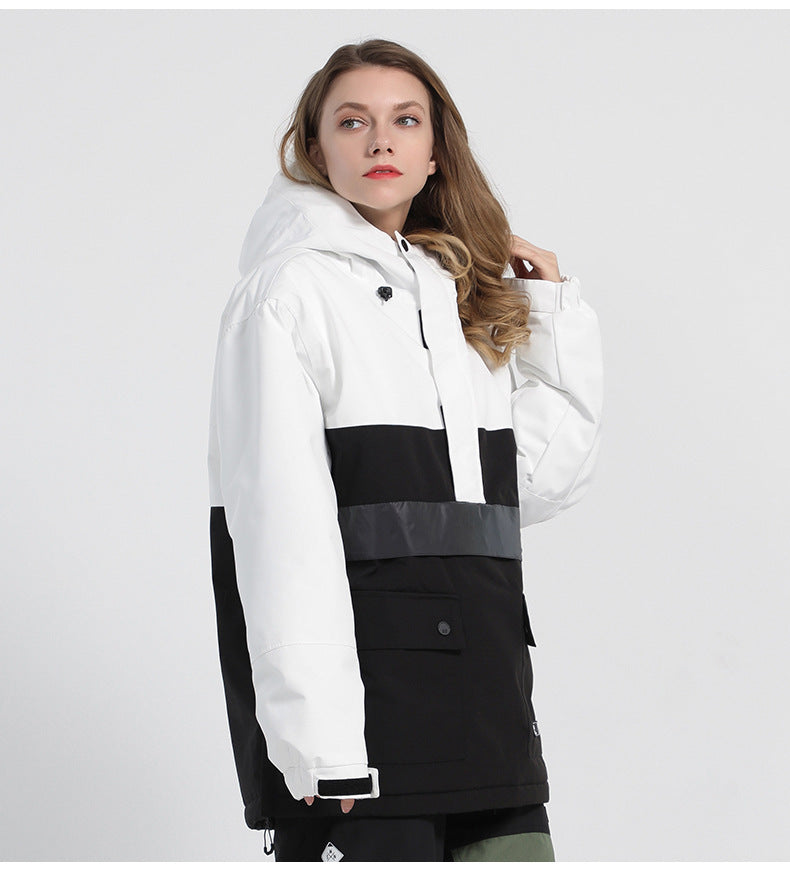 Two-Tone Colorblock Snow Anorak