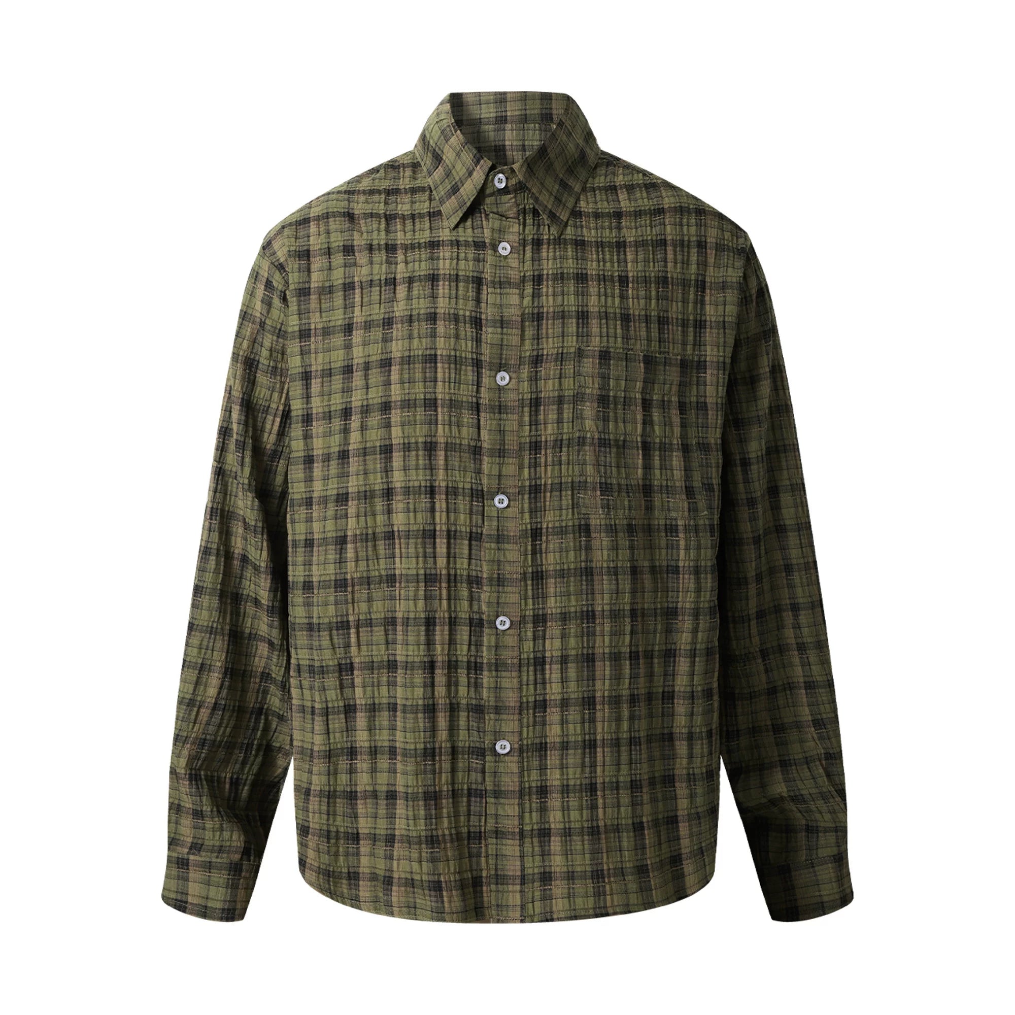 Woodland Grid Oversize Flannel Shirt