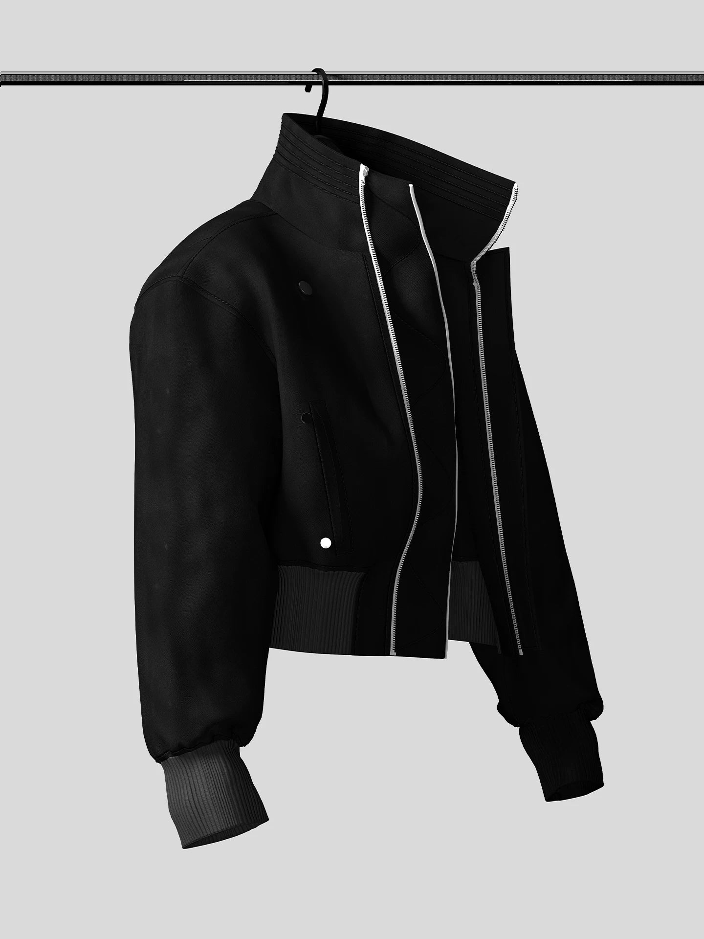 Ashfall Horizon Cropped Bomber Jacket