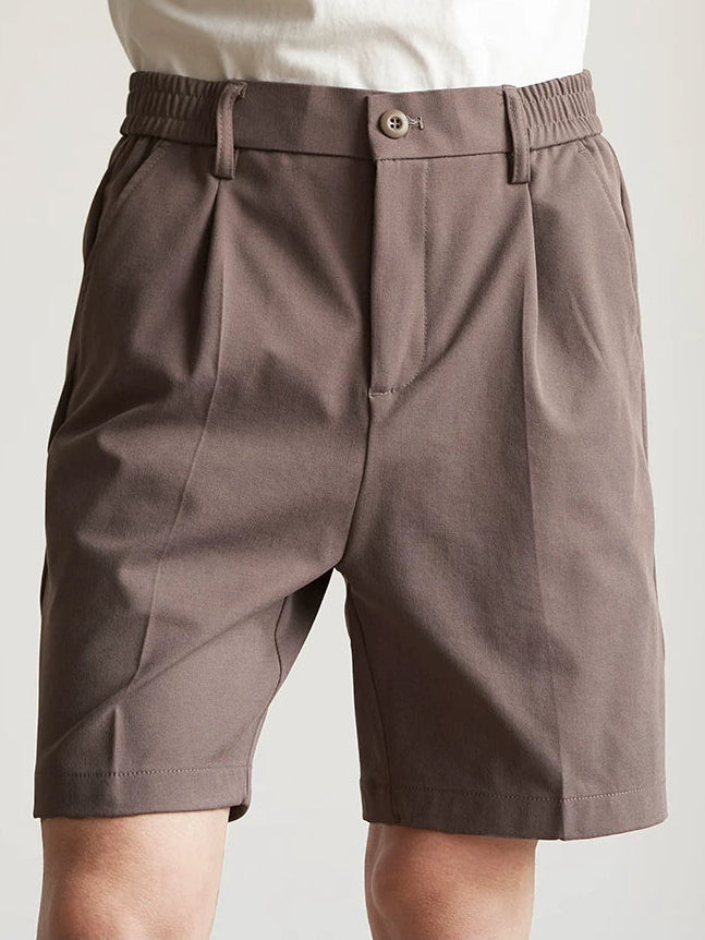 Minimal Tailored Pleated Shorts