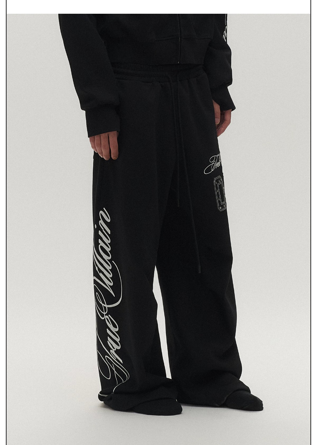 Midnight Crest Script Zip Hoodie