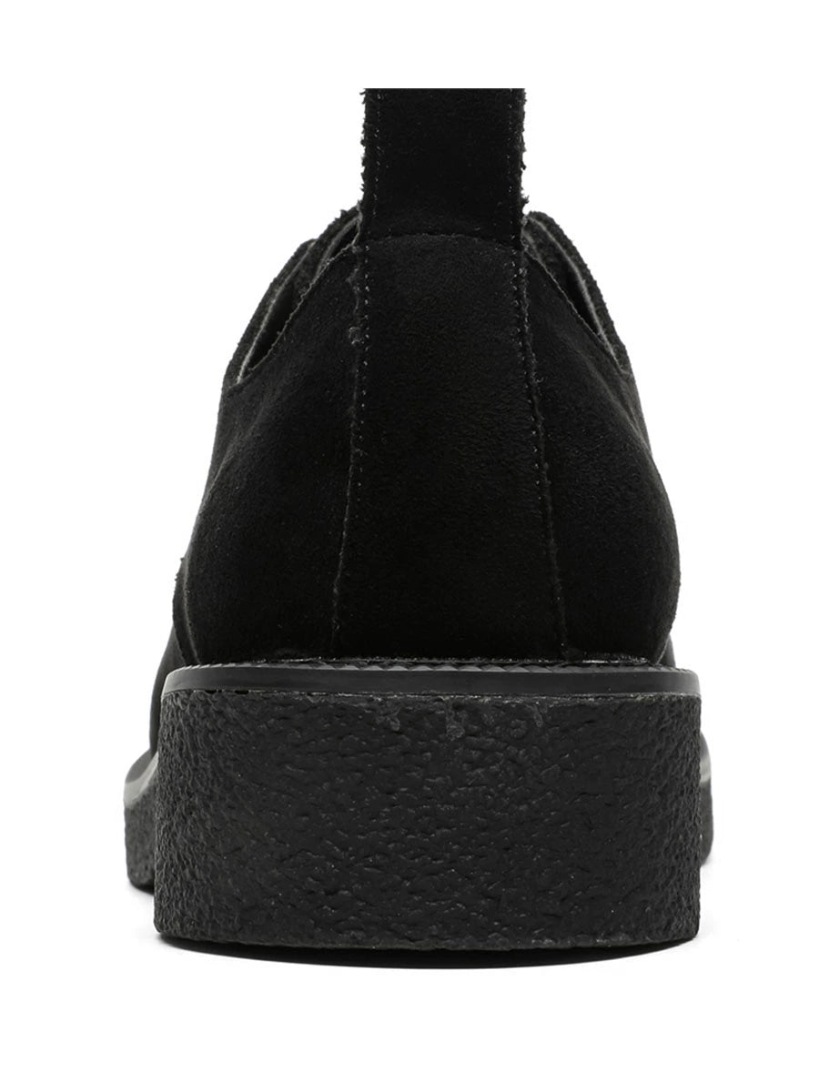 Modern Chunky Suede Platform Derbies