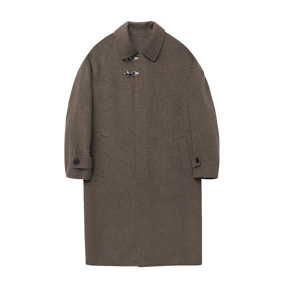 Wool Double-Faced Classic Balmacaan Coat