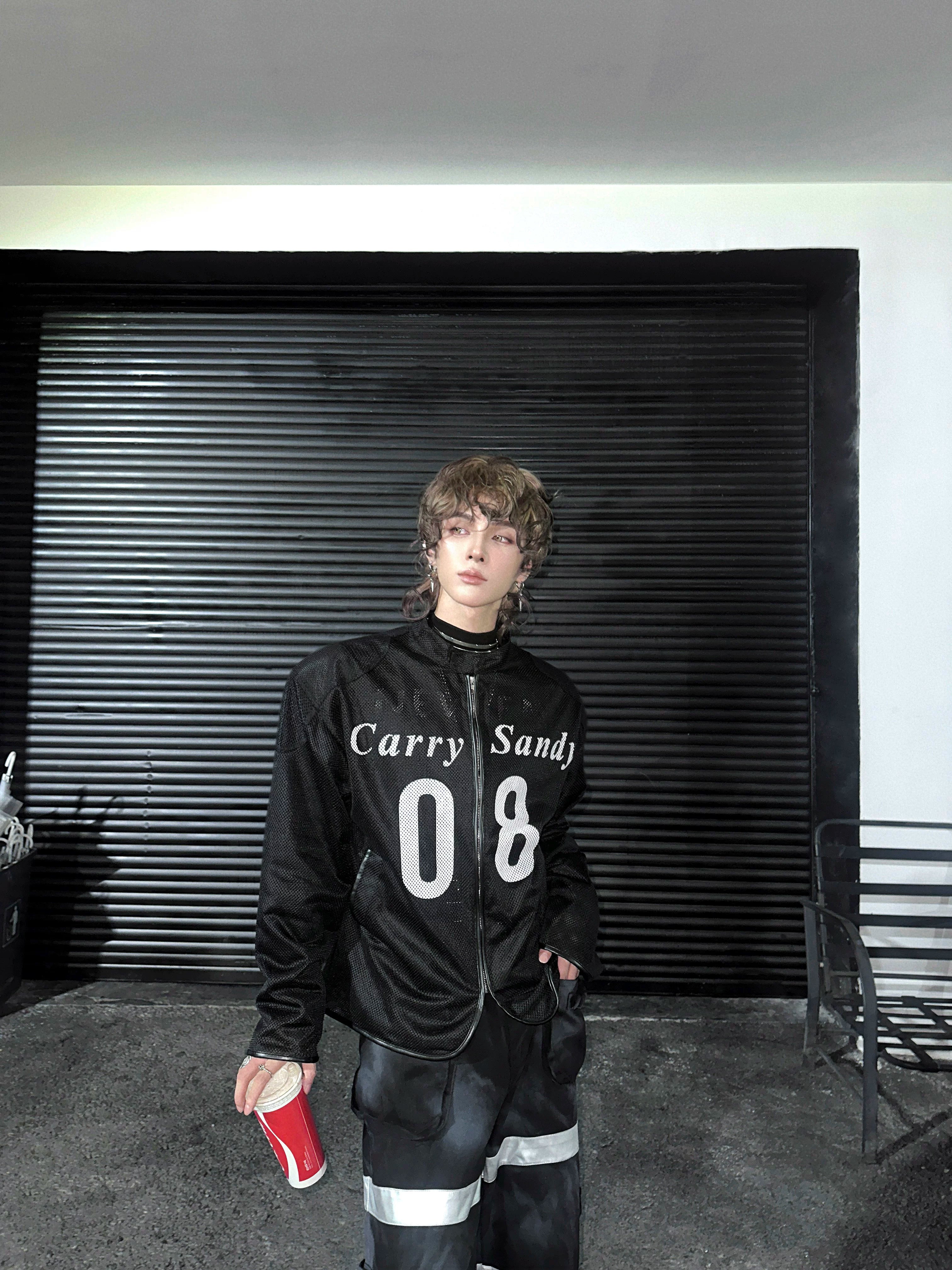 Night Rally Mesh Varsity Zip Jacket