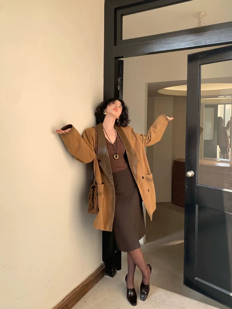 Retro Low-Waisted Pencil Skirt