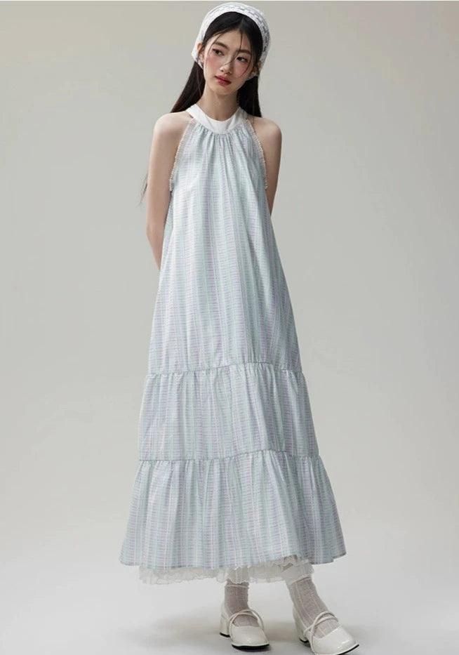 Robe maxi à plusieurs niveaux à la brume éthérée