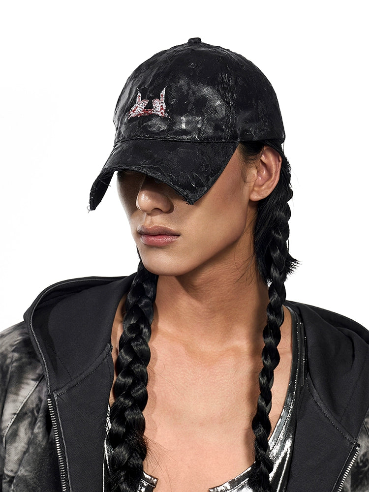 Black Graphic Baseball Cap