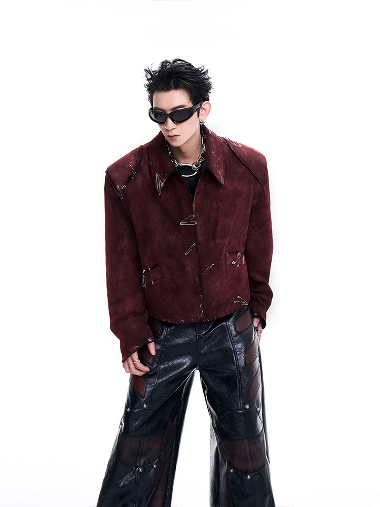 Safety Pin Burgundy Jacket