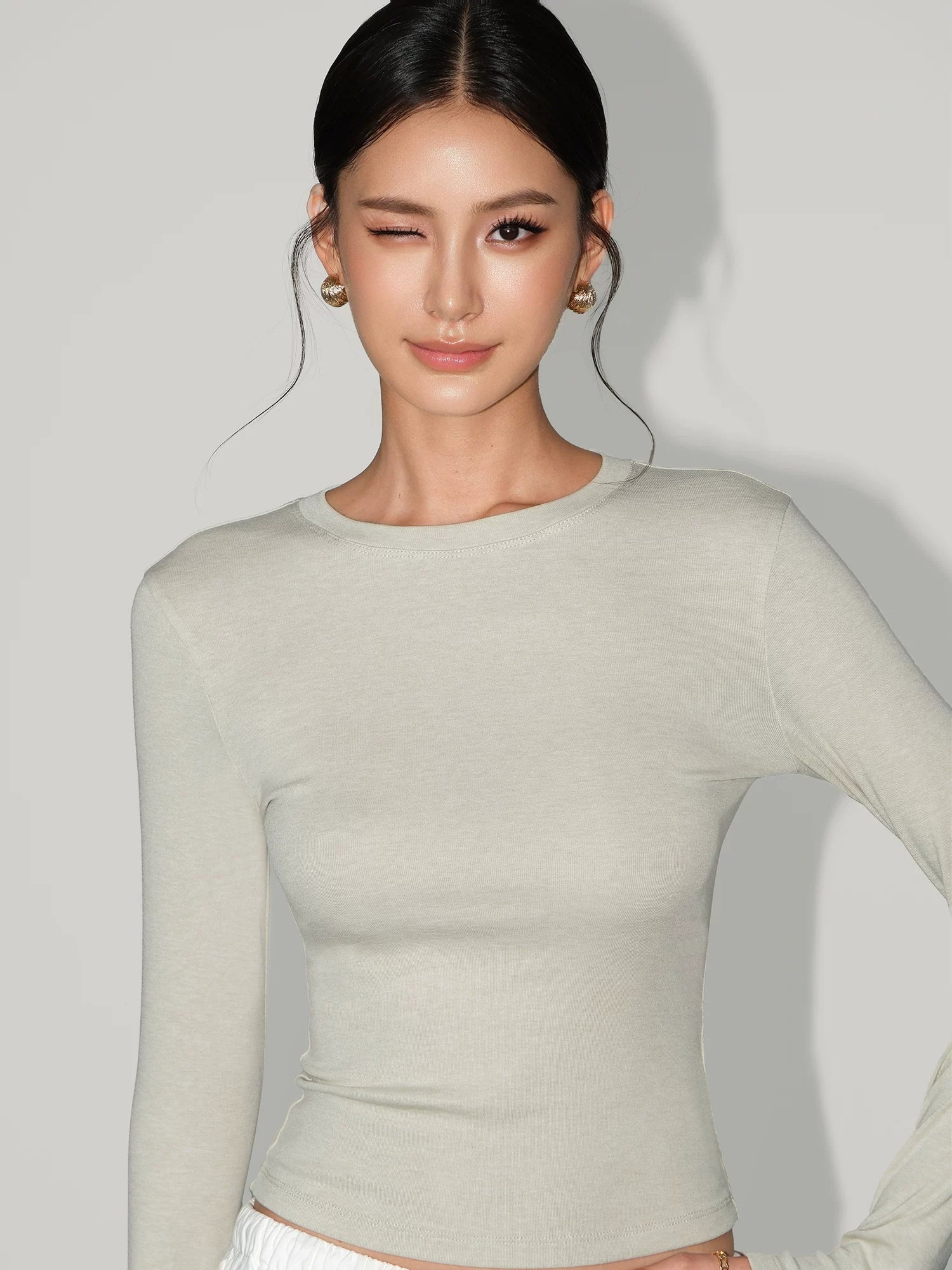 Softline Essential Ribbed Long-Sleeve Tee