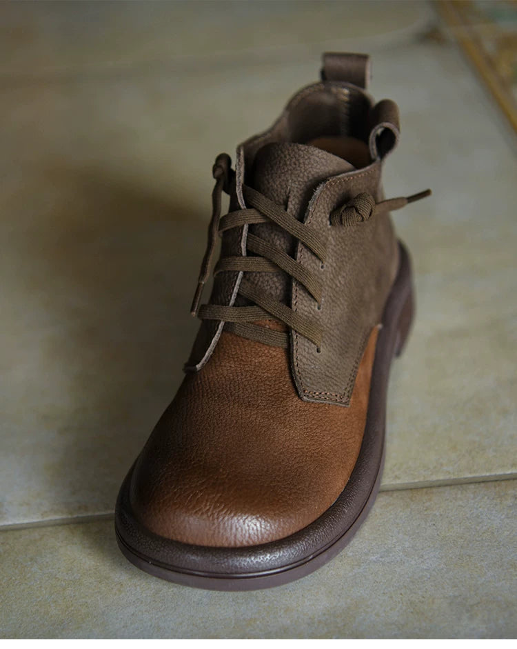 Tavira Two-Tone Leather Lace-Up Shoes