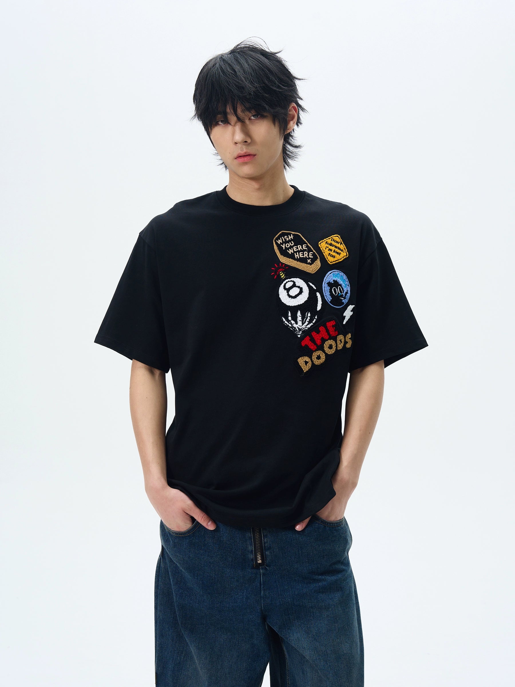 Graphic Patch "THE DOODS" T-Shirt