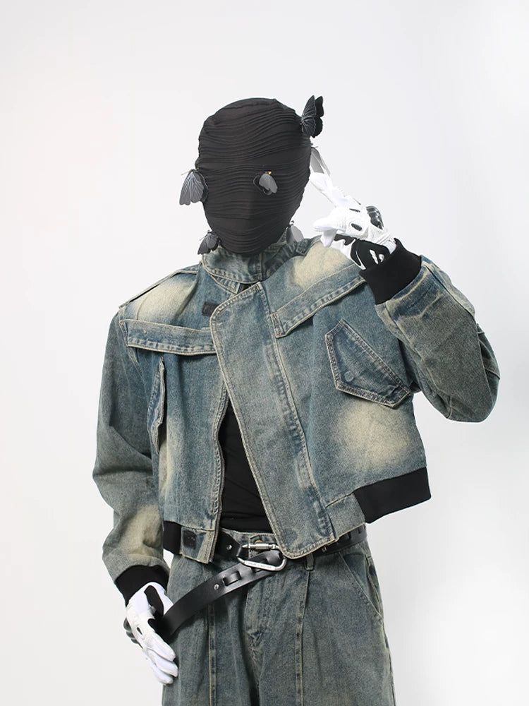 Aether Fade Cropped Denim Jacket