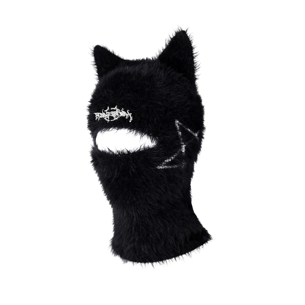 PINKSPINK Gothic Cat Ear Balaclava - Black