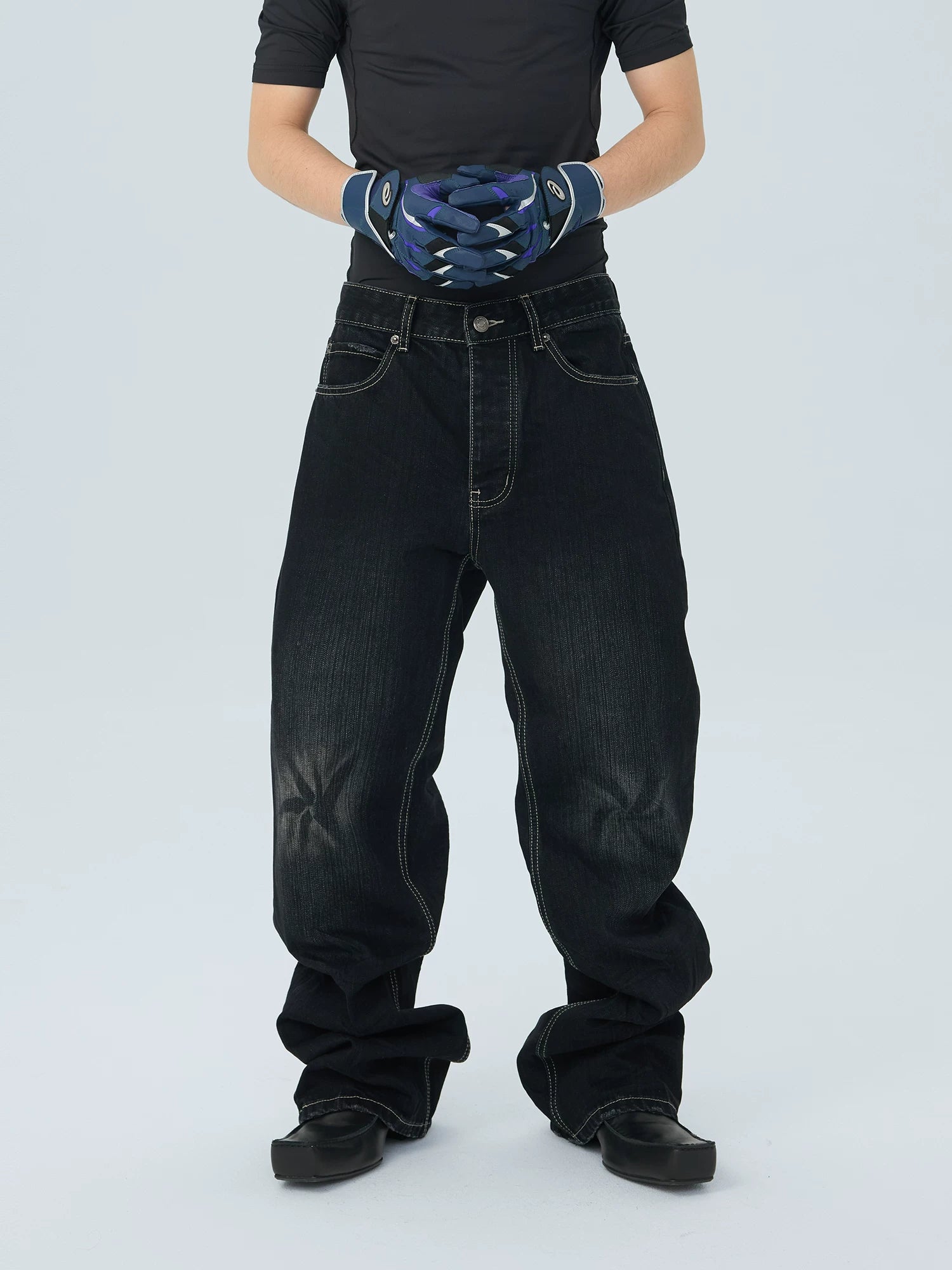 Midnight Fade Stadium Stack Jeans