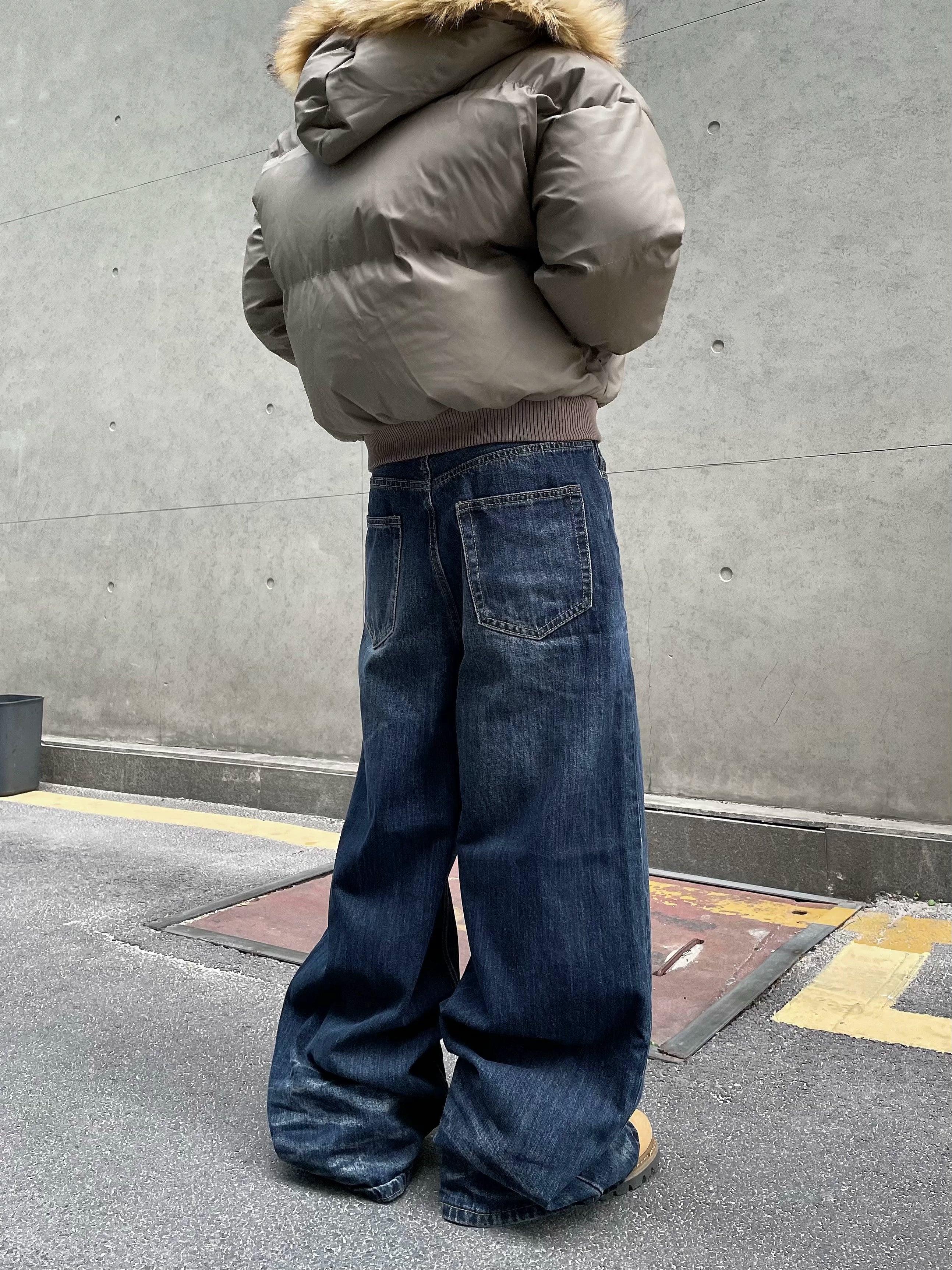 Indigo Rinse Wide Leg Jeans