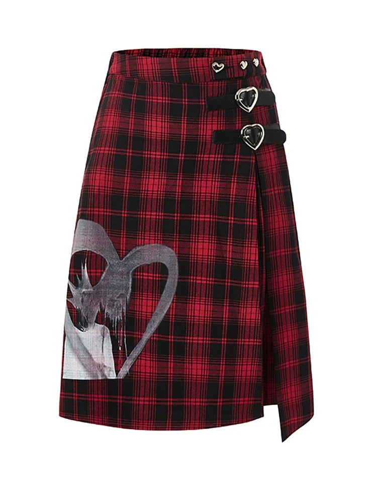 Punk-Inspired Plaid Skirt Tartan