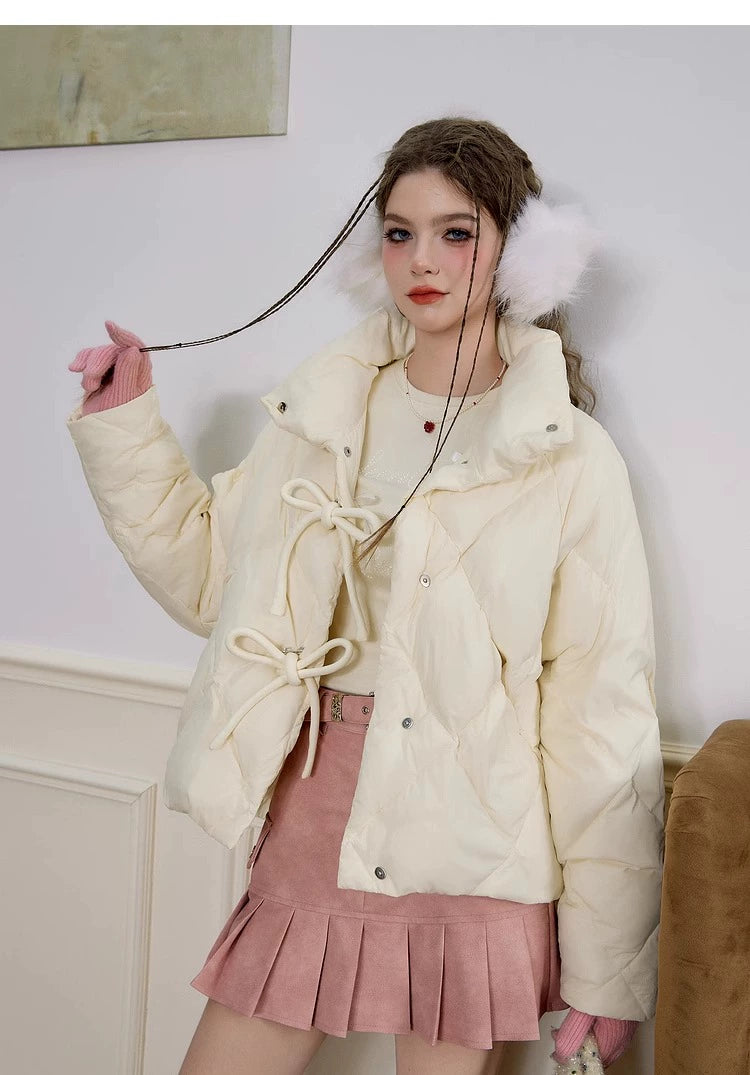 Bow Front Teddy Jacket