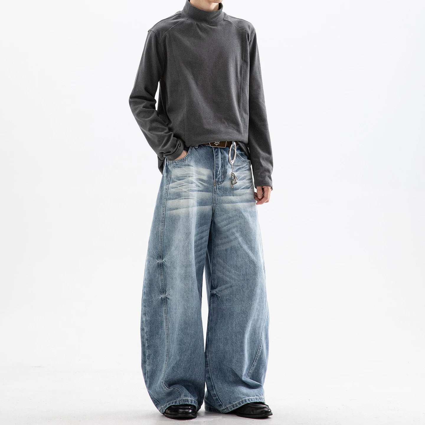 Cloudstripe Ultra Wide-Leg Jeans