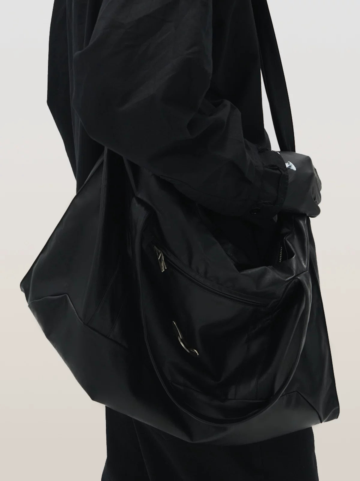 Slouchy Foldover Shoulder Tote Bag