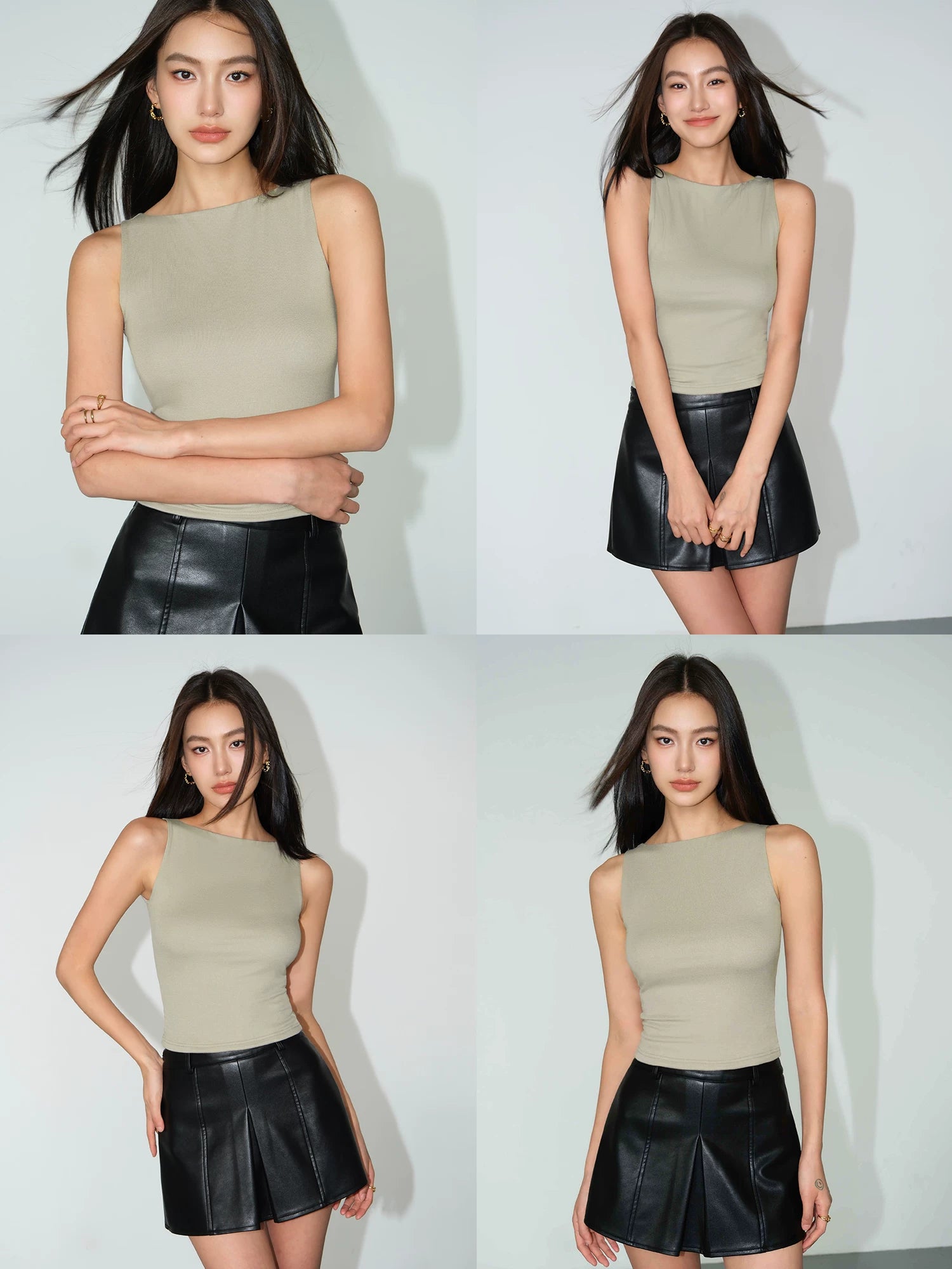 Contour Palette Ribbed Crop Tanks