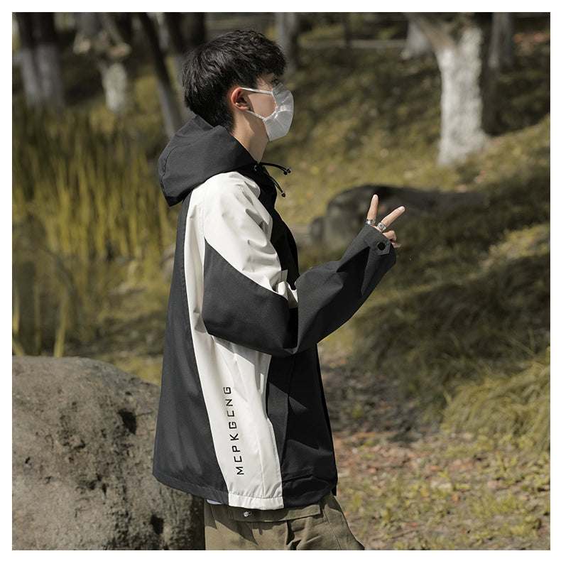 Colorblock Windproof Outdoor Jacket
