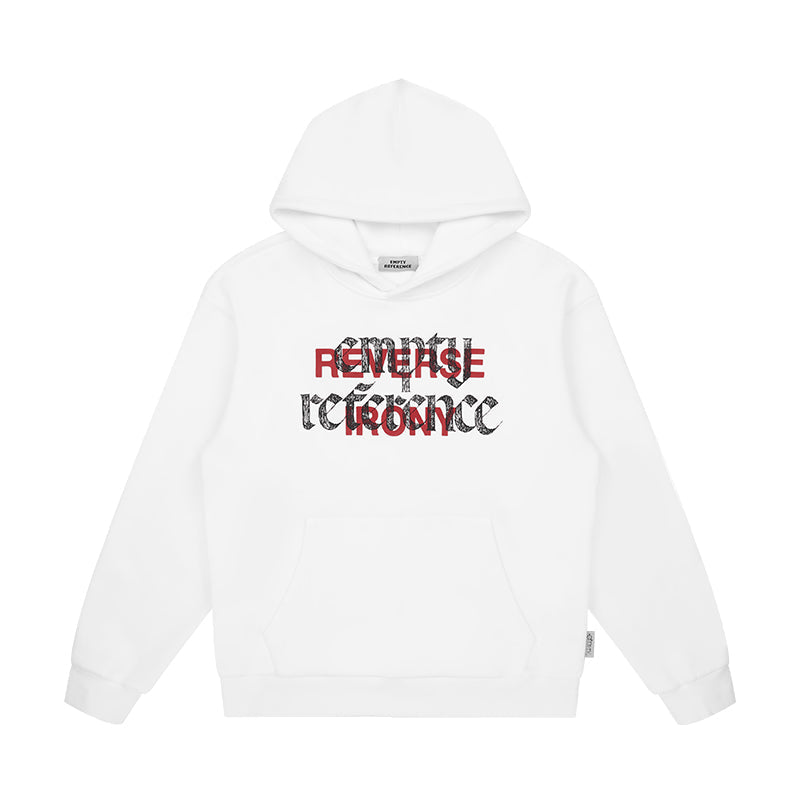 Mysterious Ghosting Logo Print Hoodie - chiclara