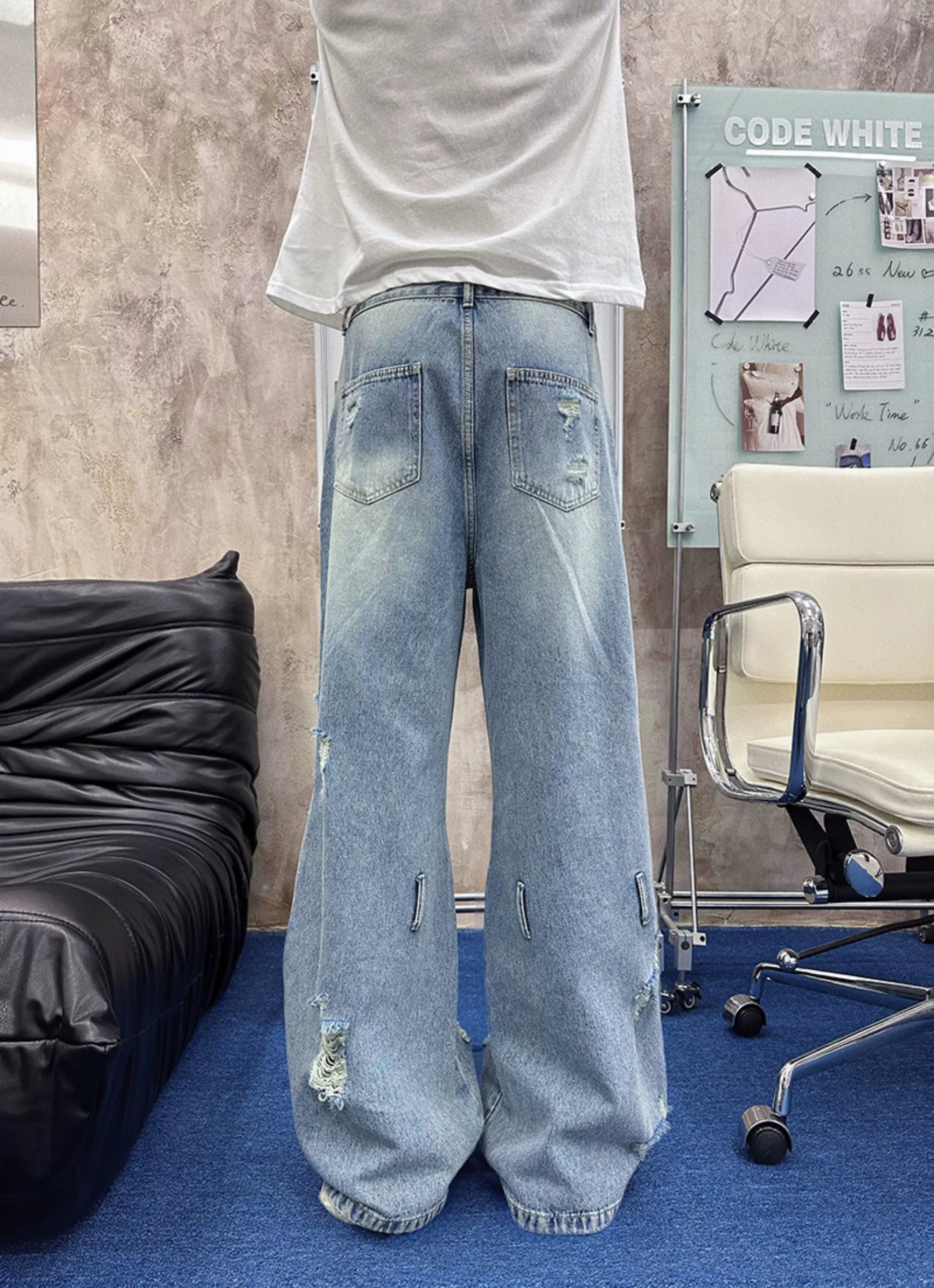 Abyss Portal Blowout Knee Cargo Jeans